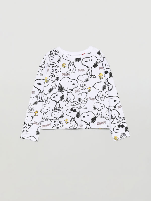 Snoopy Peanuts™ print long sleeve T-shirt