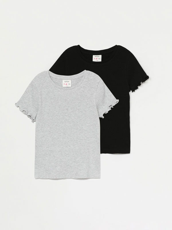 2-pack of ribbed T-shirts