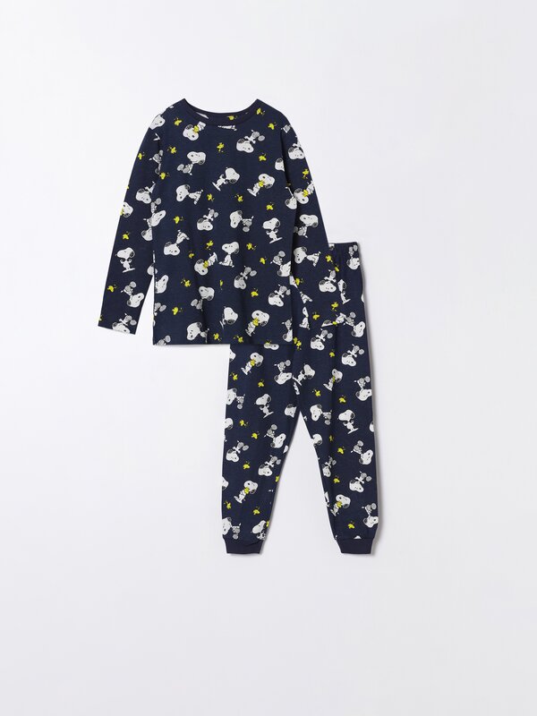 Velvety Snoopy Peanuts™ print pyjamas