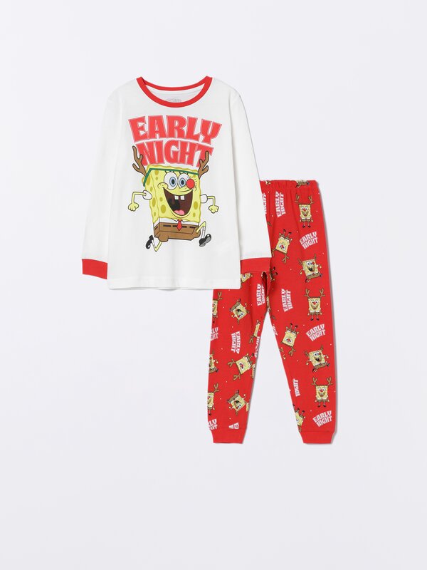 Conjunto de pijama Bob Esponja ©Nickelodeon navideño