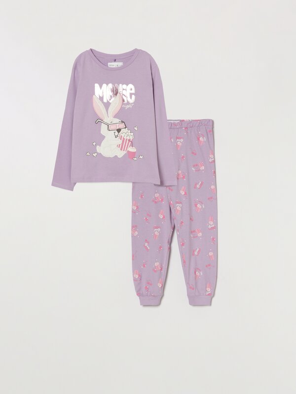 Fuzzy print pyjamas