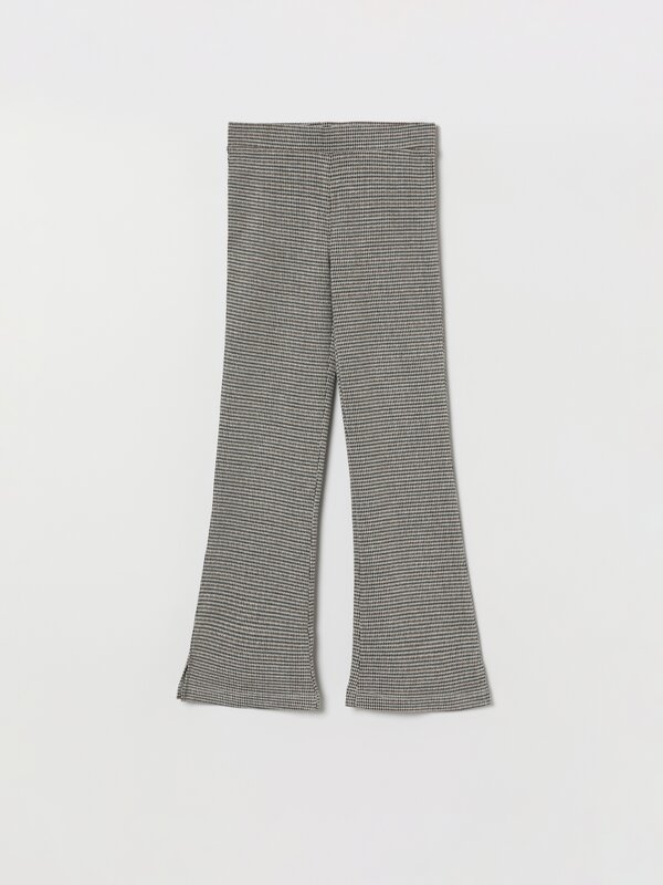 Flared Ponte di Roma knit trousers