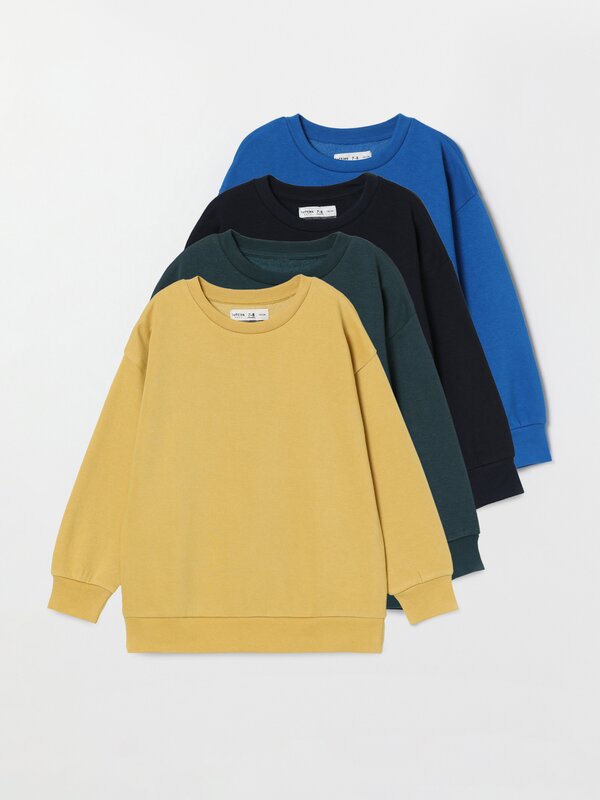 Pack of 4 basic plain sweatshirts