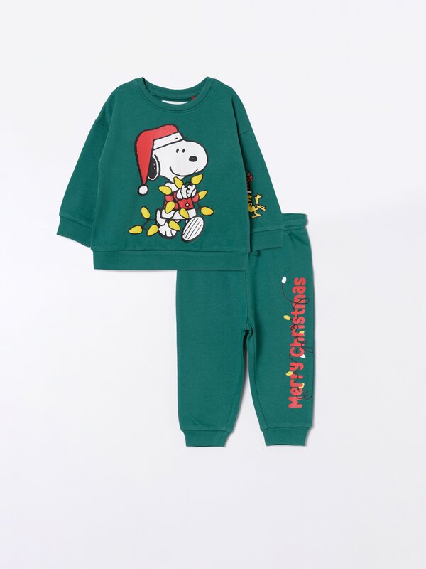 Conjunto de sudadera y pantalón Snoopy Peanuts™ navideño
