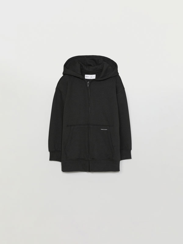 Plush jacket with hood
