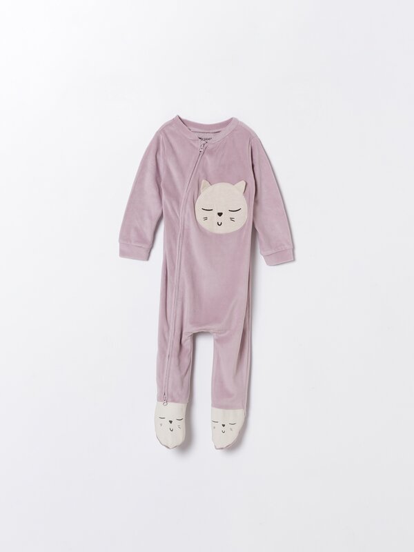 Velvety animal print pyjamas