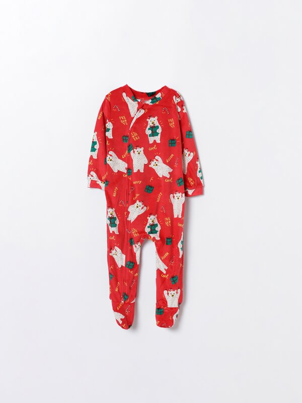 Velvet Christmas bear pyjamas