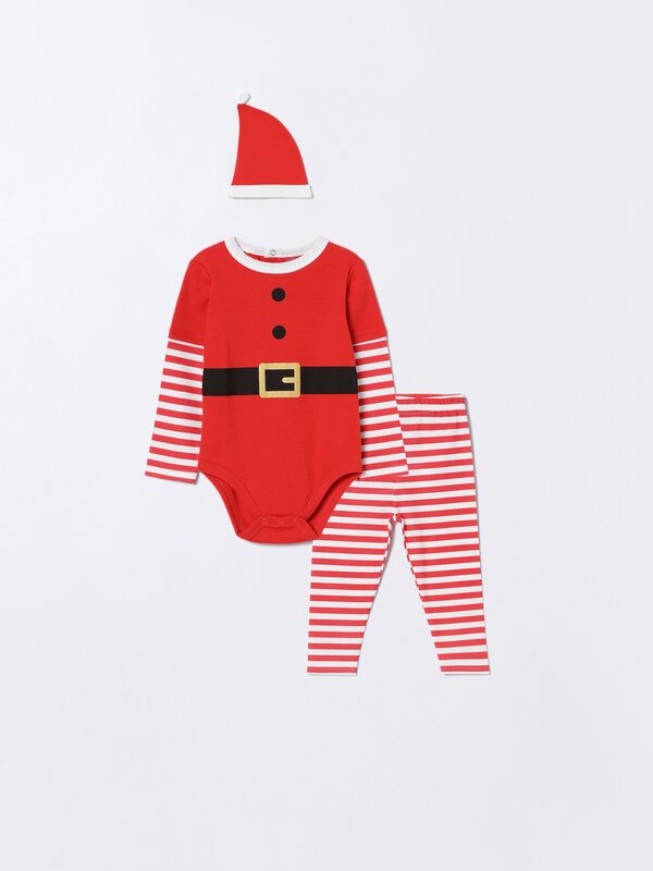 3-piece Father Christmas pyjama set