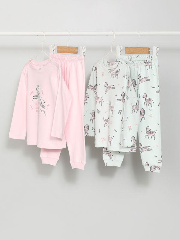 Pack Of 2 Printed Pyjama Sets Back To School The Entire Collection Baby Boy 0 4 Years Kids Lefties Andorra