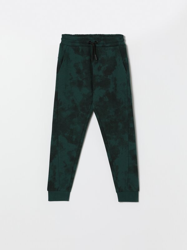 Printed tracksuit joggers