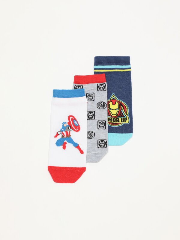 Pack de 3 pares de meias com estampado Iron Man ©Marvel