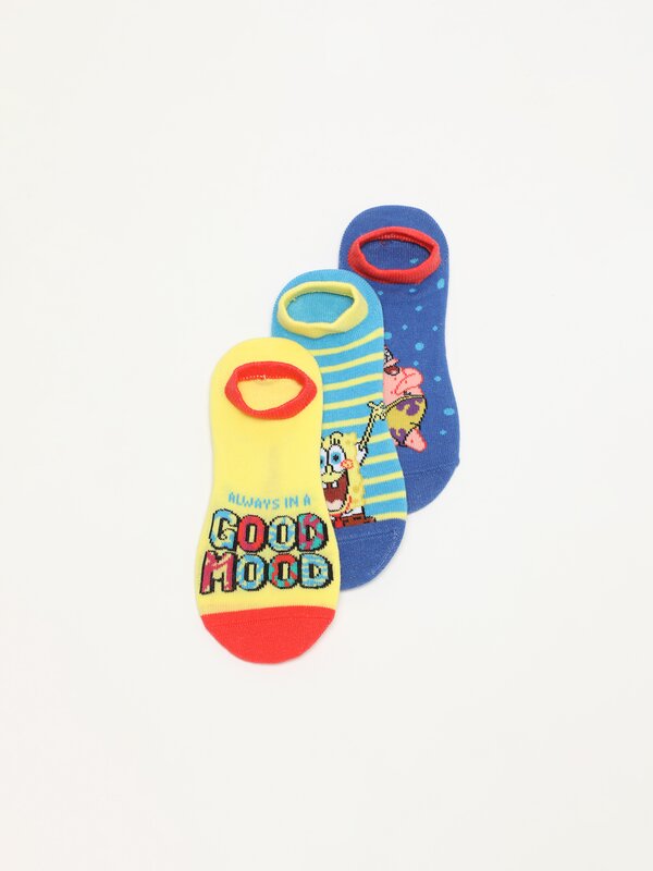 Pack de 3 pares de meias com estampado do Sponge Bob™ Nickelodeon