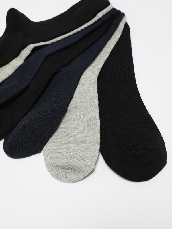Pack 7 pares de calcetíns longos de cores básicas
