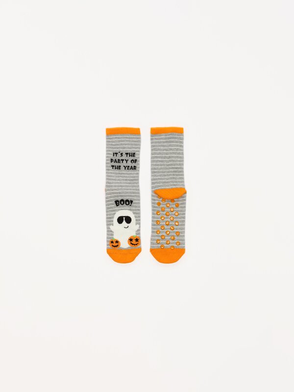Non-slip ghost socks