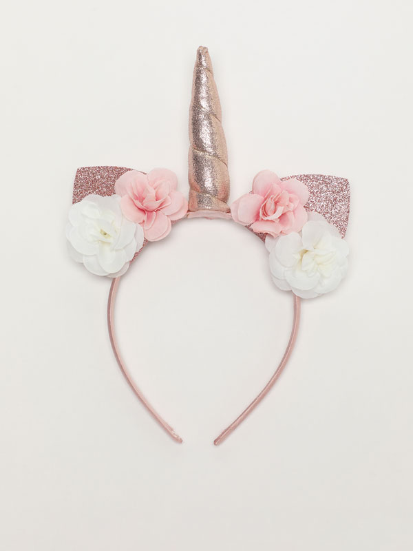 Floral unicorn headband