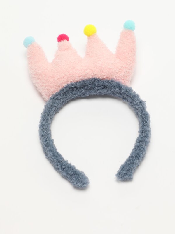 Faux shearling crown headband