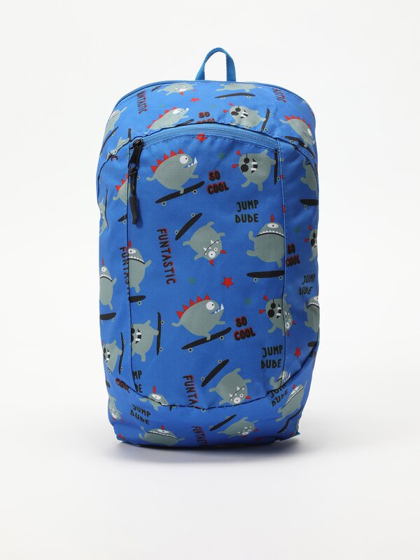 Printed compact backpack