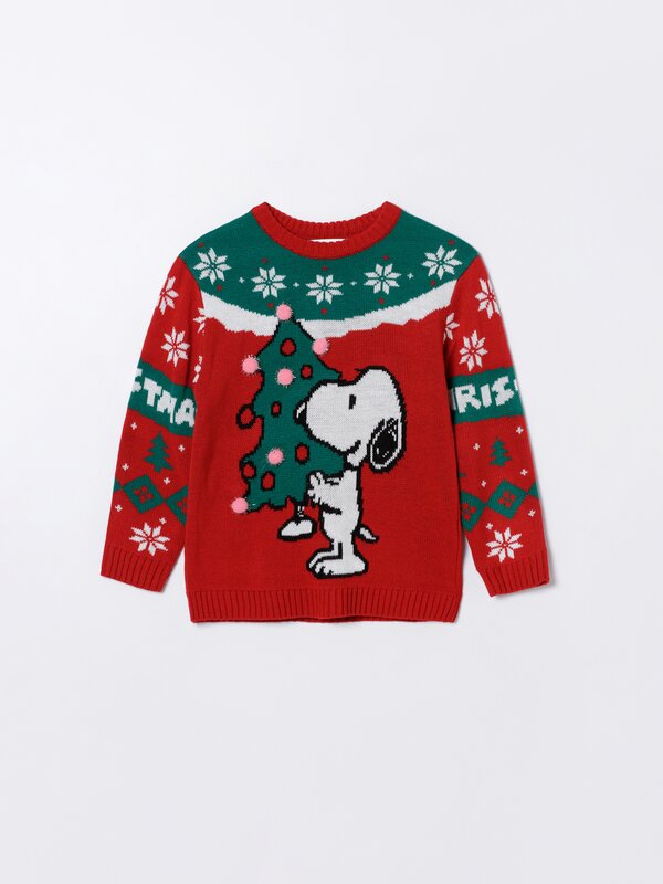 Sweater lantejoulas do Snoopy Peanuts™ natalícia
