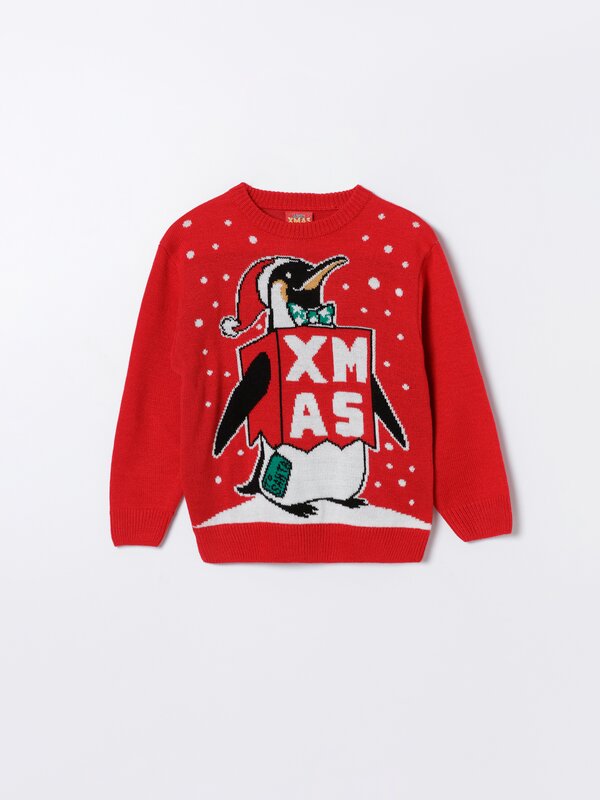 Christmas penguin sweater