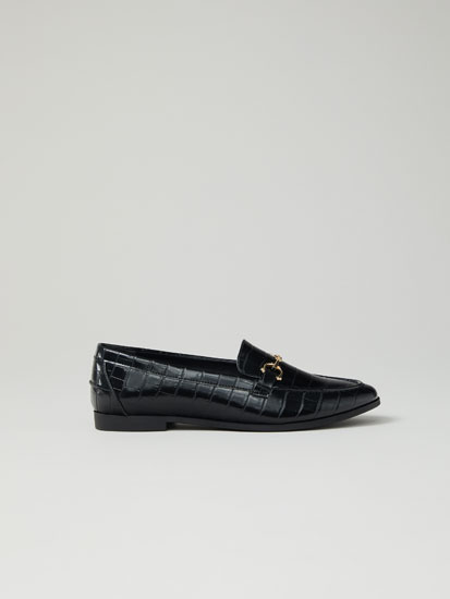Animal texture loafers