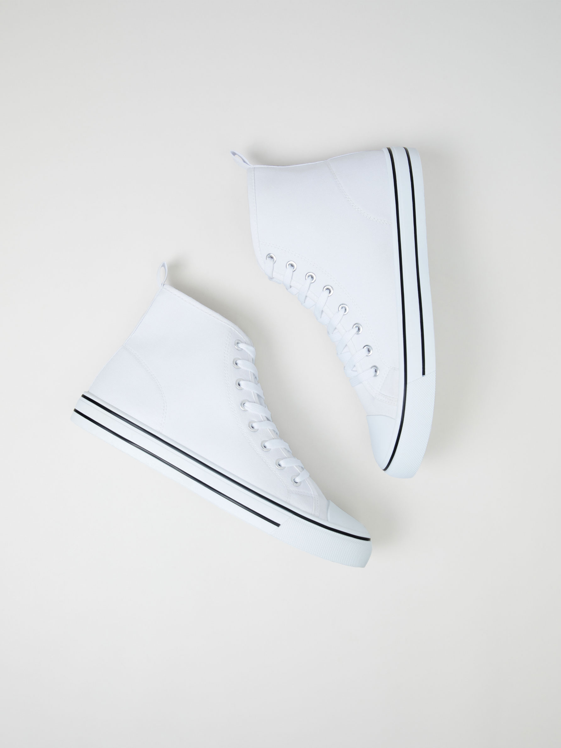 white high top plimsolls