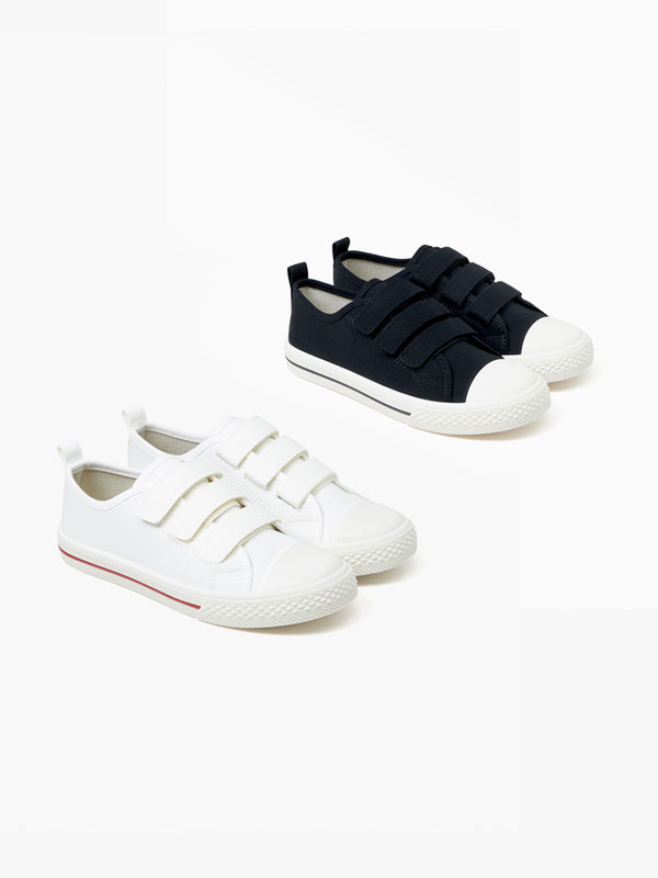 Pack of 2 sneakers with toecap