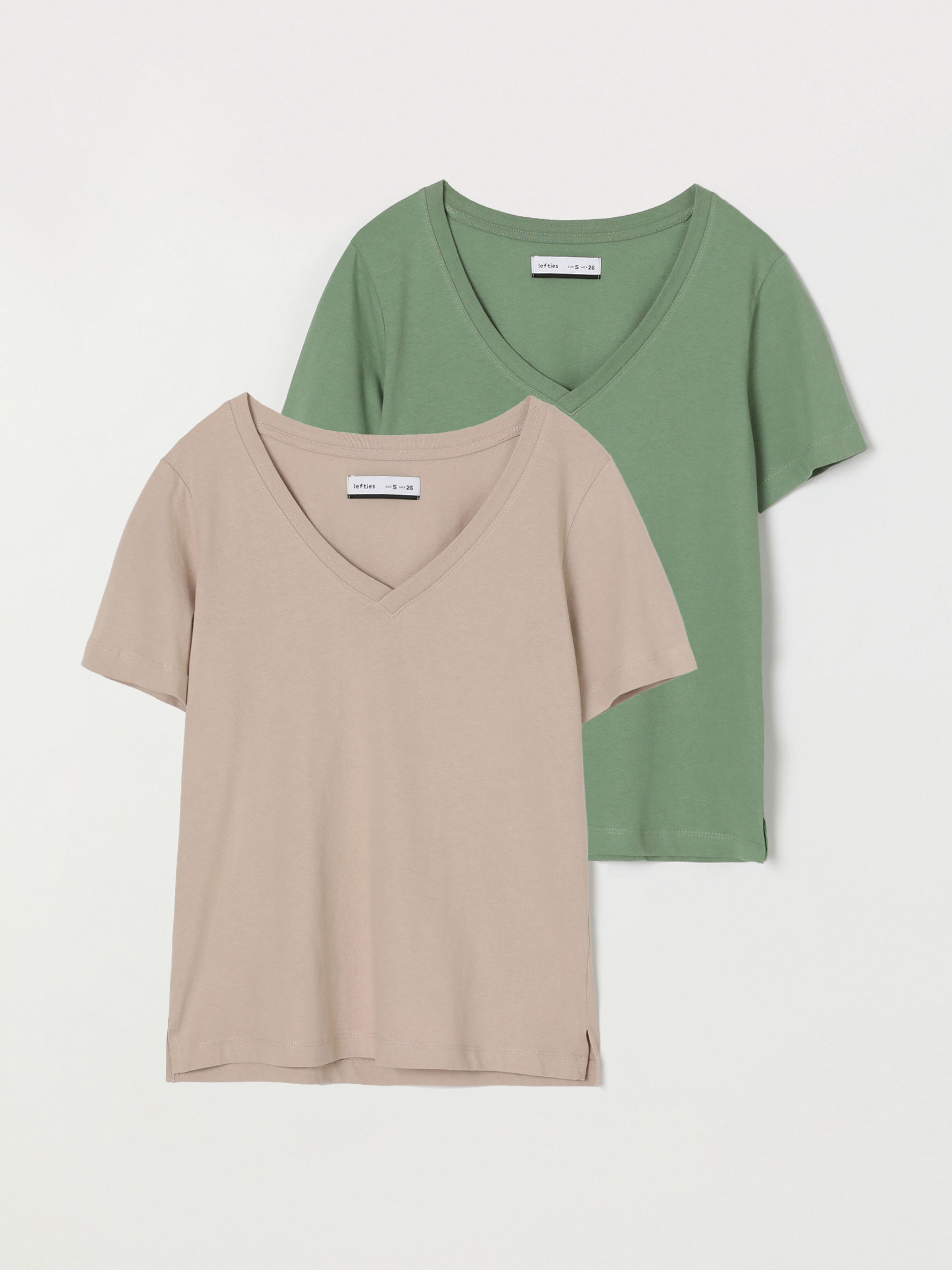 khaki v neck t shirt women's