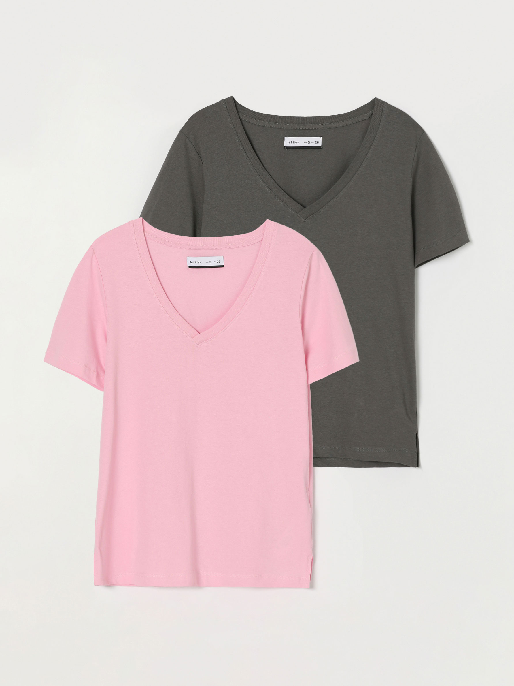2-PACK OF BASIC V-NECK T-SHIRTS