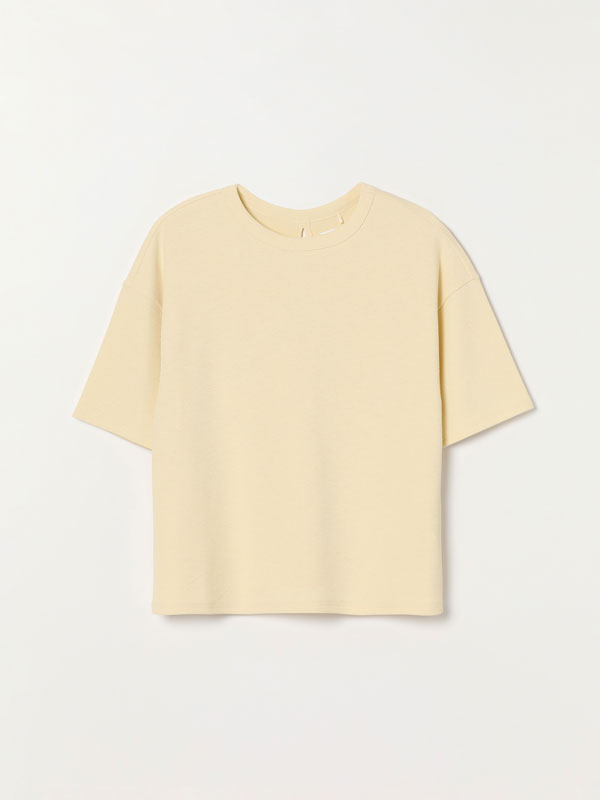 T-shirt oversize com textura