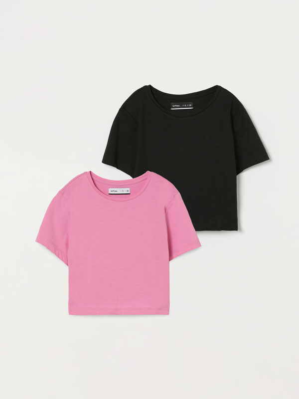 Pack of 2 cropped T-shirts
