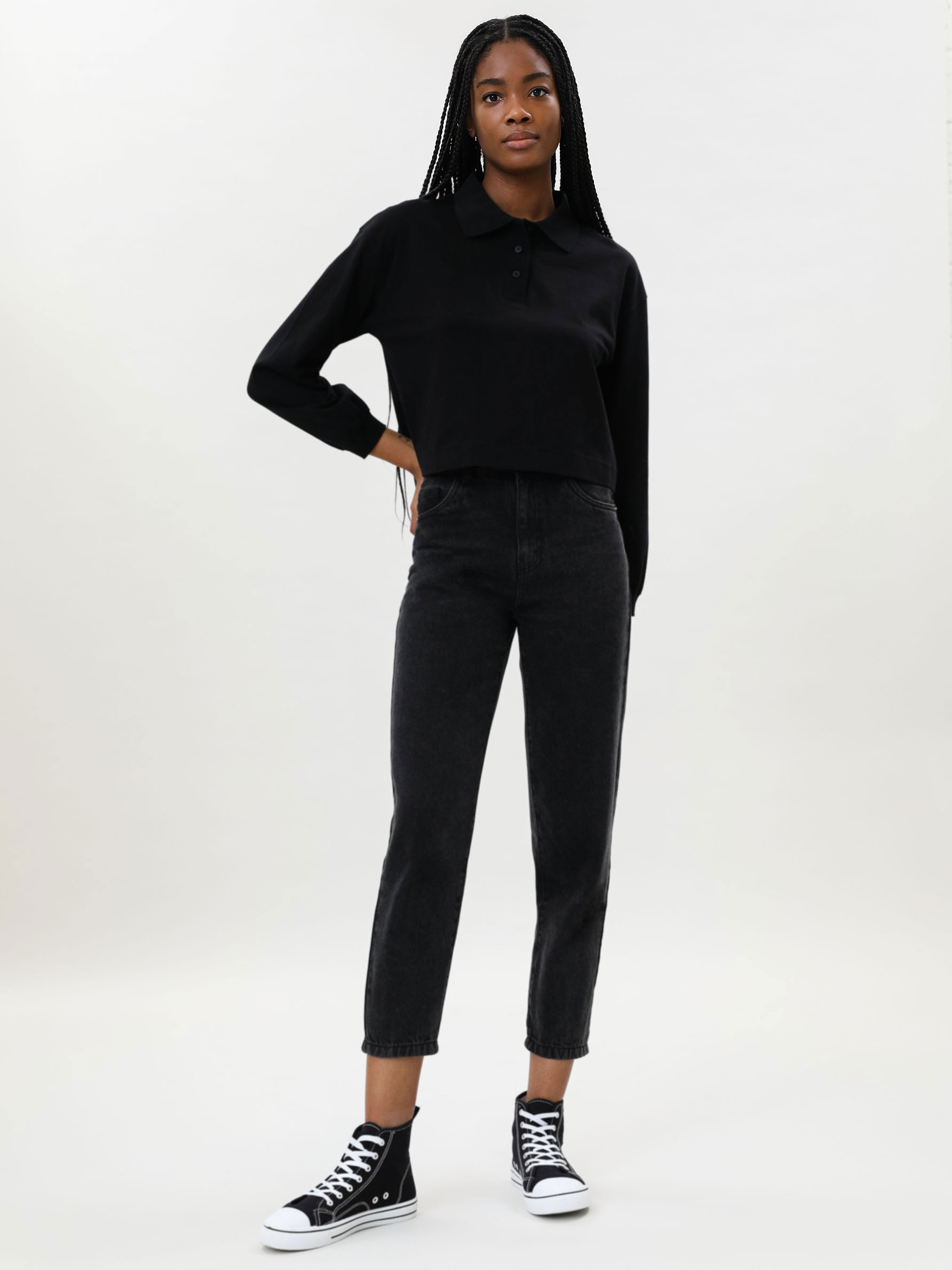 ladies long sleeve polo shirt