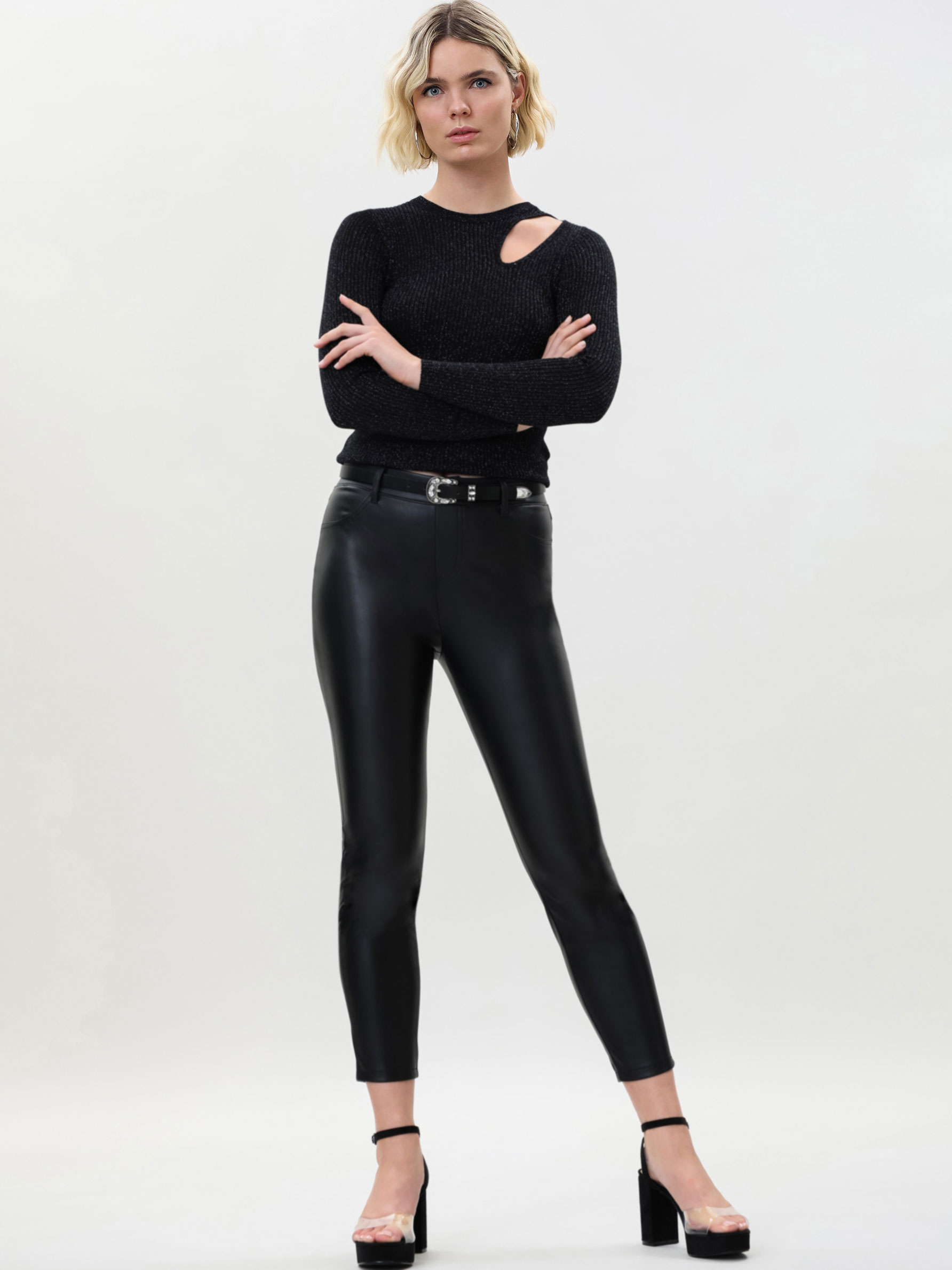 Faux leather leggings - TROUSERS - THE 