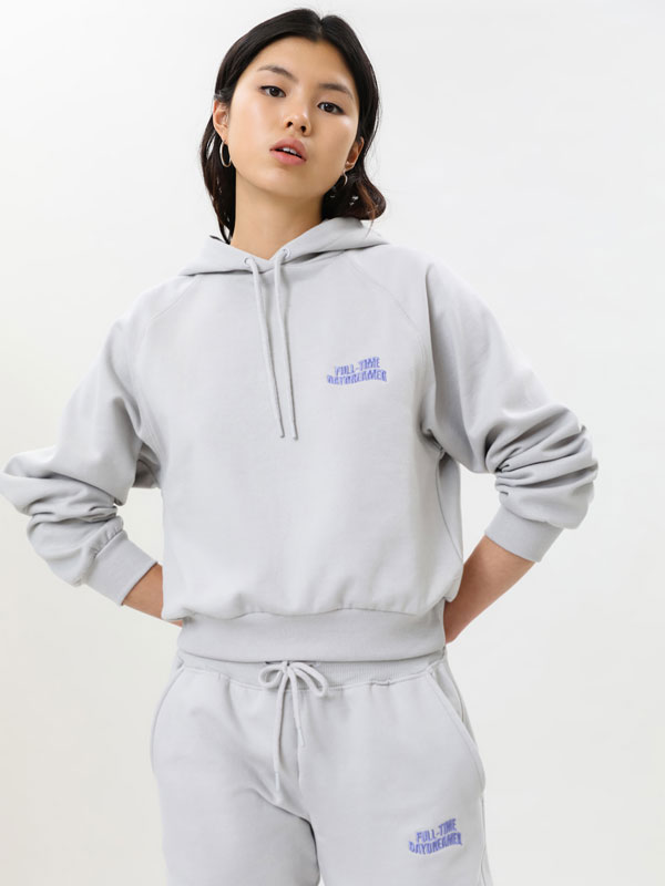 Embroidered tracksuit hoodie