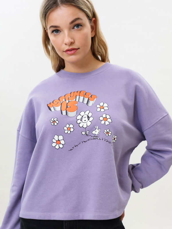 Snoopy - Peanuts™ sweatshirt with flowers