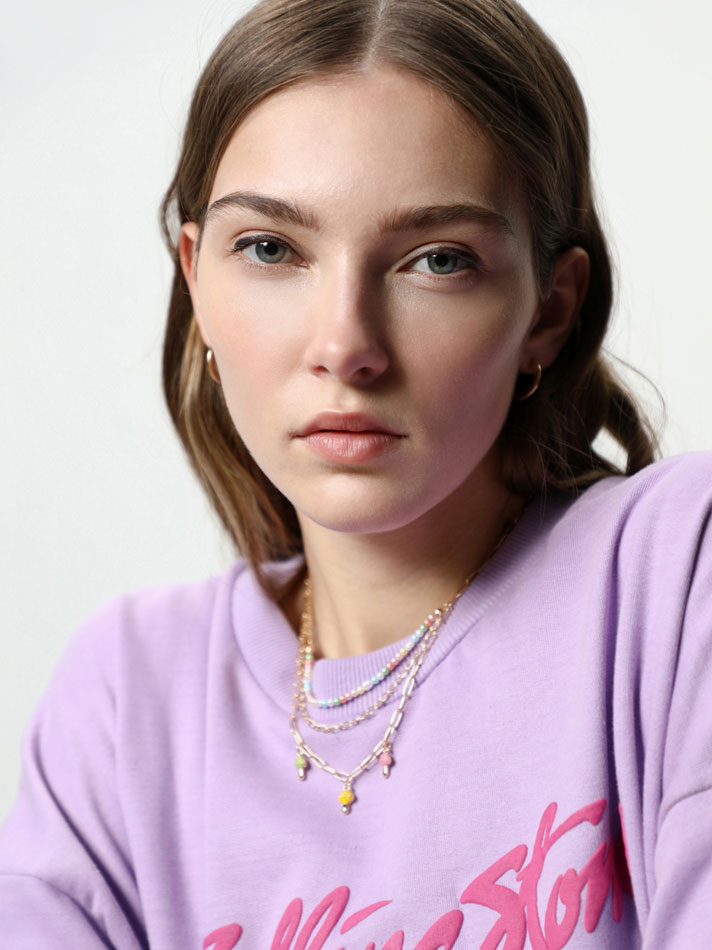 pink rolling stones sweatshirt