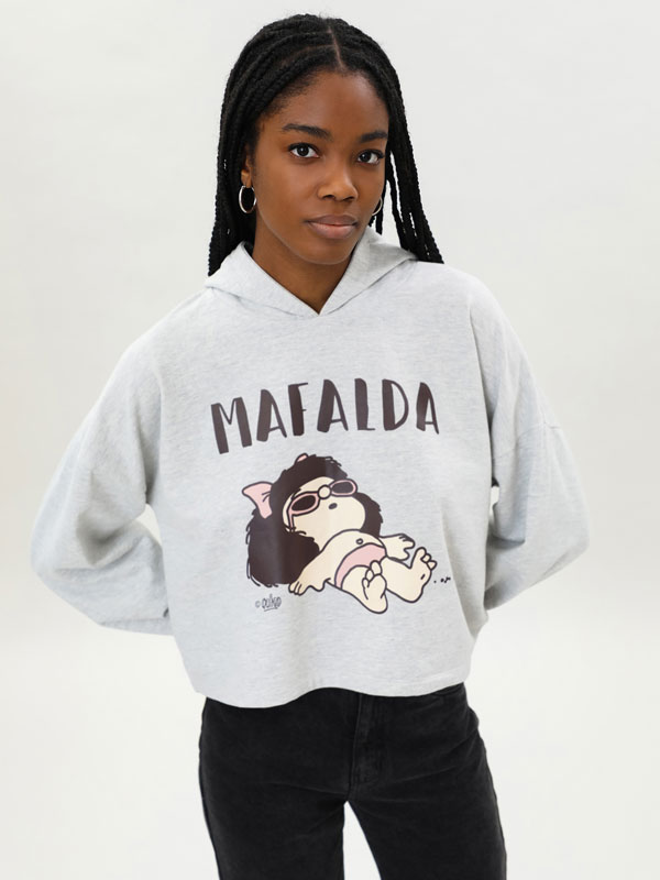 Sweatshirt com capuz de Mafalda