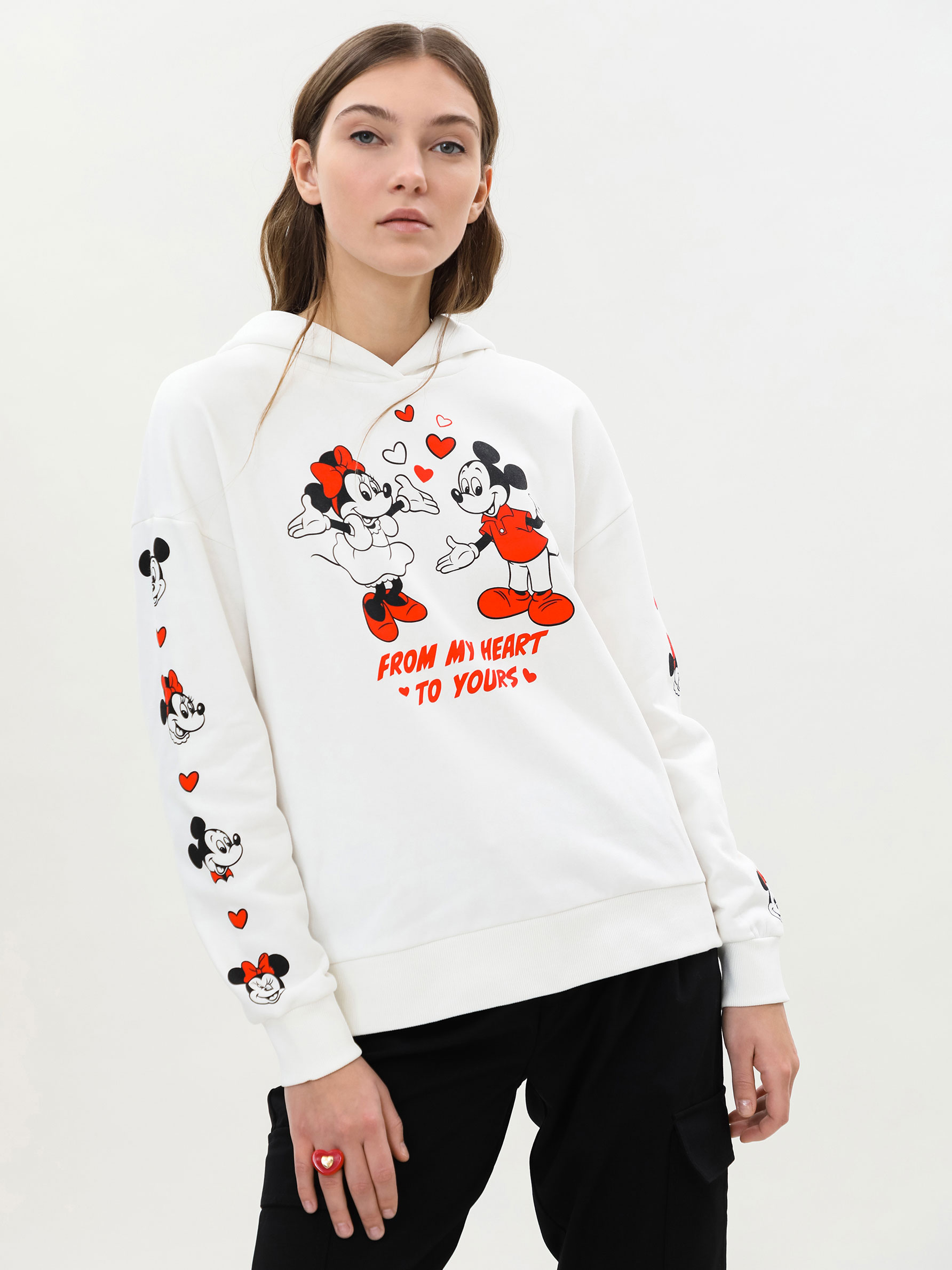 Sudadera de Mickey\u0026Minnie con capucha ©Disney - NOVEDADES - MUJER - |  Lefties ESPAÑA