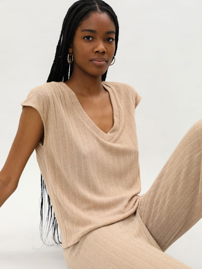 camiseta punto mujer