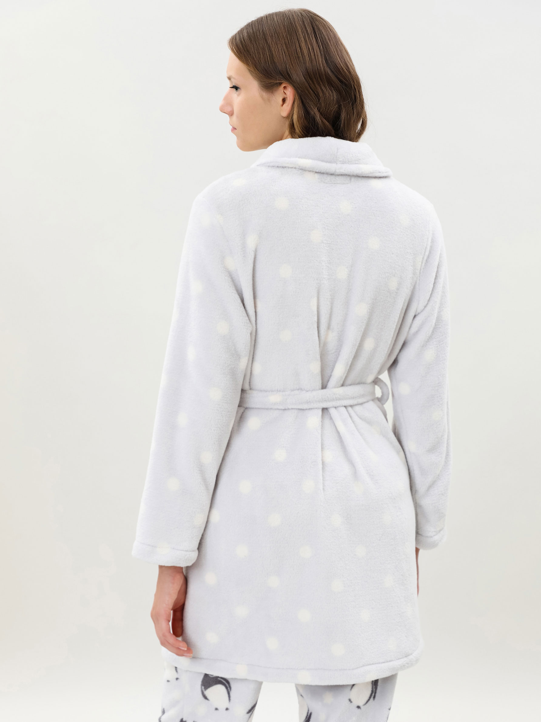 polka dot dressing gown