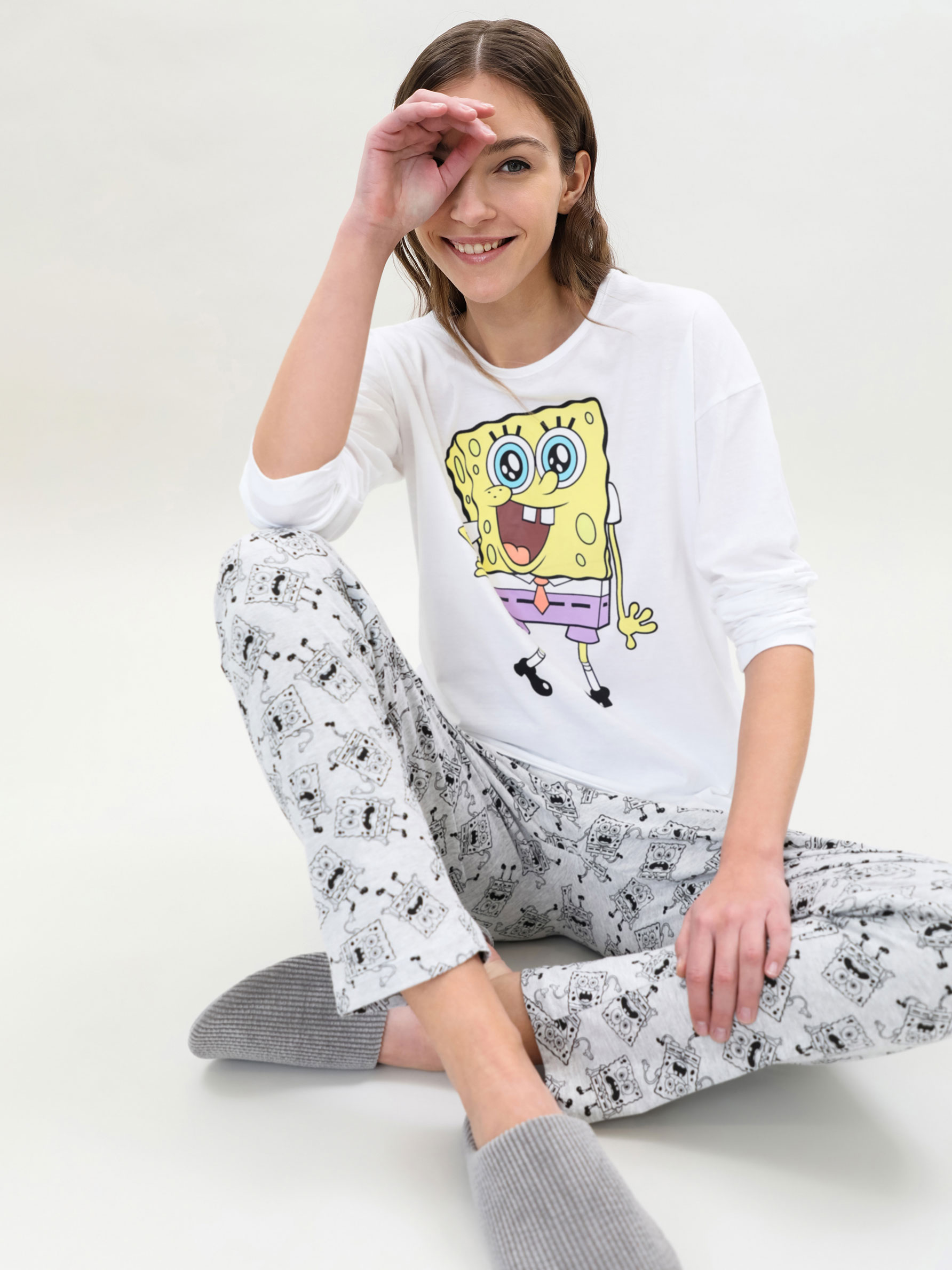 Conjunto de pijama de Bob Esponja ™ Nickelodeon - PIJAMAS - TODA LA  COLECCIÓN - MUJER - | Lefties Mexico