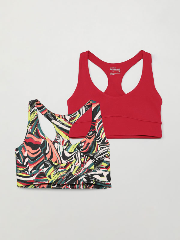 Pack of 2 sports bras