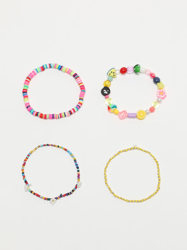 4-pack of multicoloured bracelets