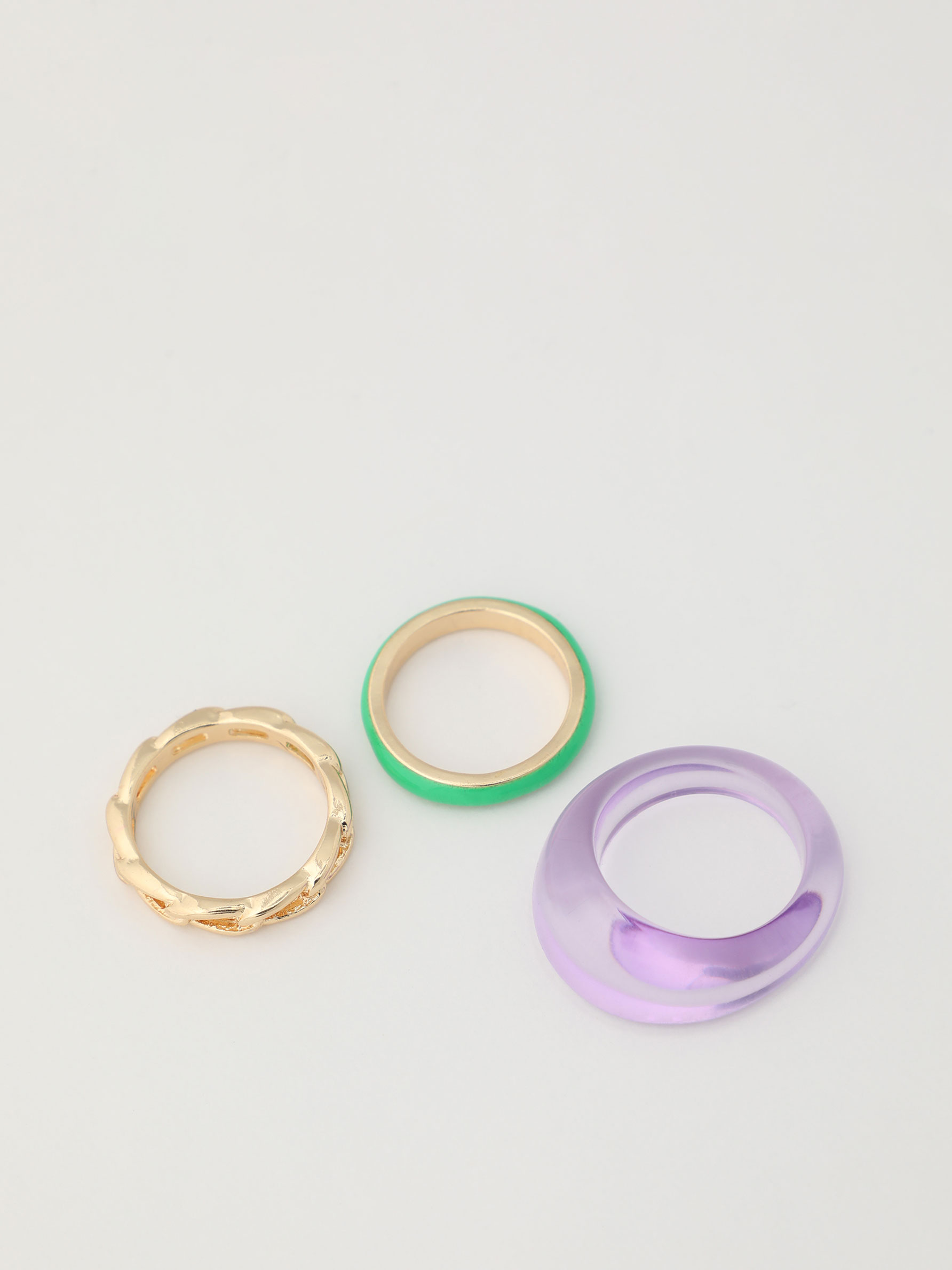 Pack de 6 anillos combinados - Bisutería - ACCESORIOS - TODA LA COLECCIÓN -  MUJER - | Lefties ESPAÑA