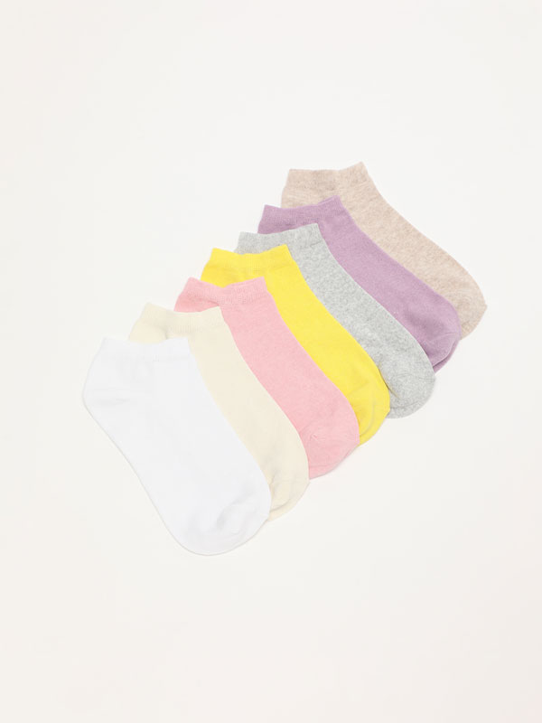 Pack de 7 pares de calcetíns curtos básicos