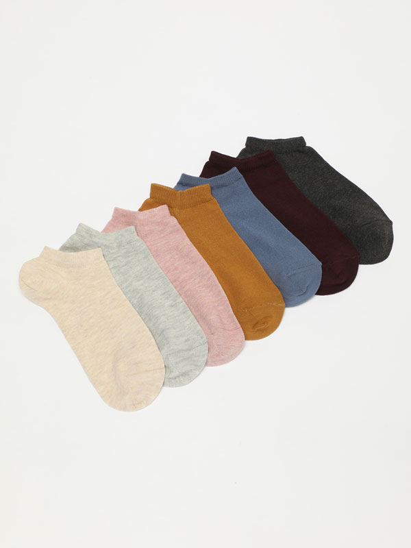 Pack de 7 pares de calcetíns curtos básicos