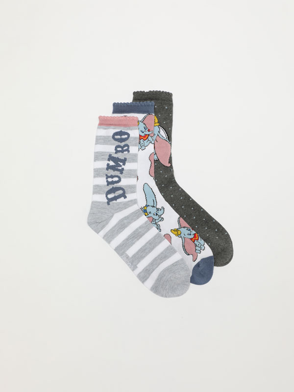 Pack de 3 pares de calcetíns de Dumbo ©Disney