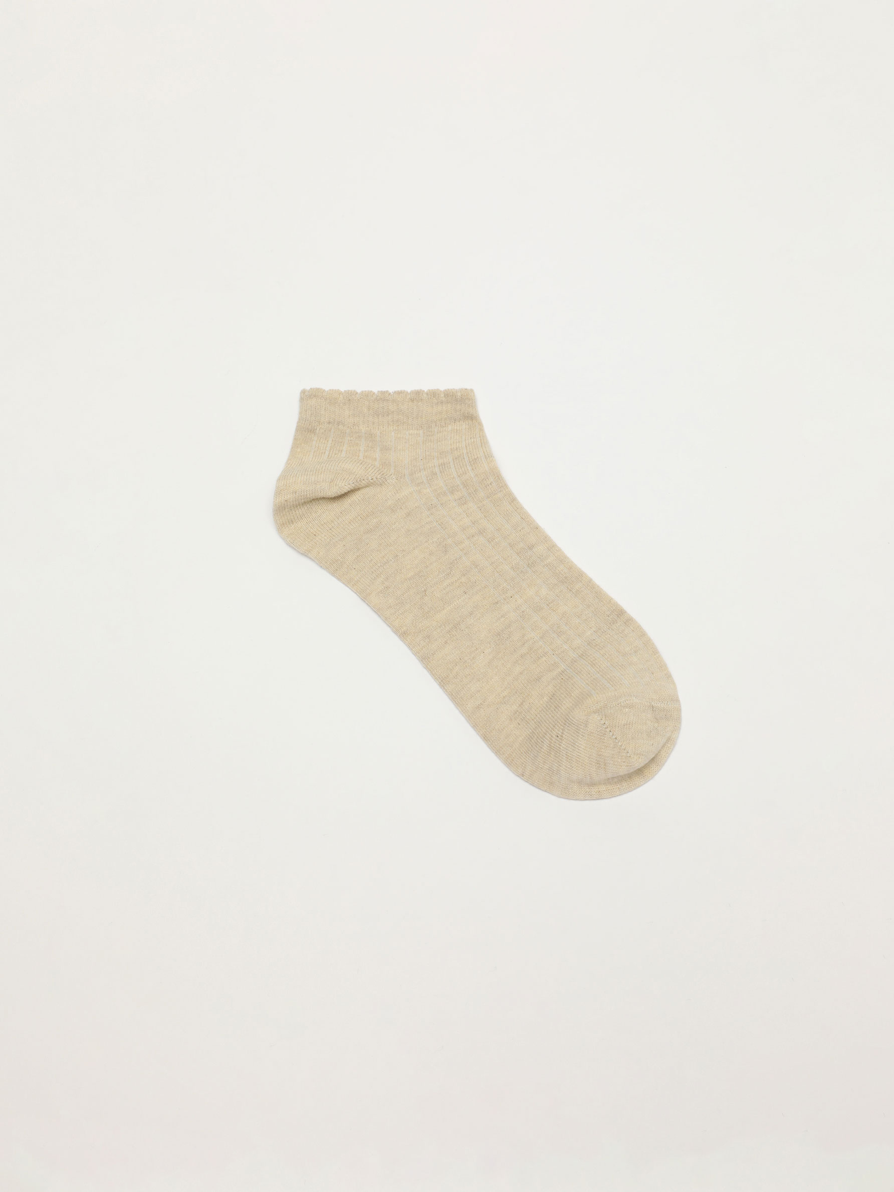 cream trainer socks