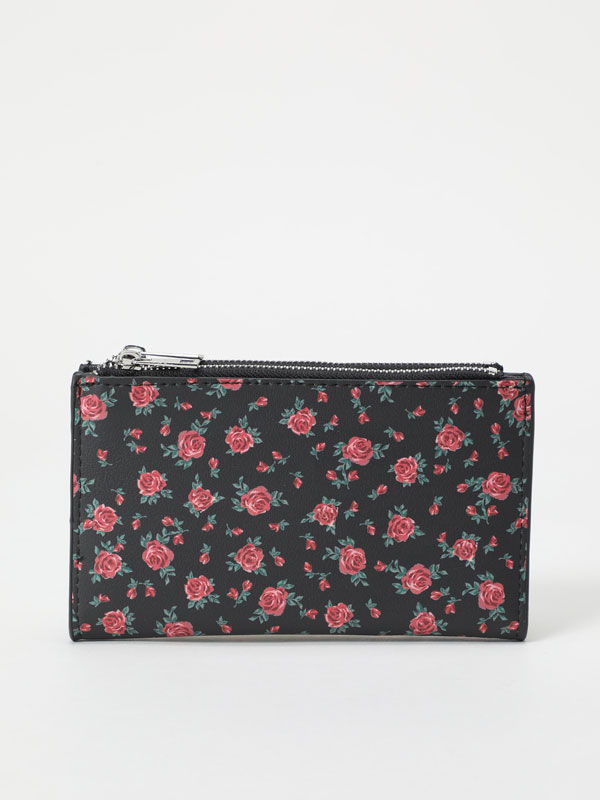 Floral-print purse