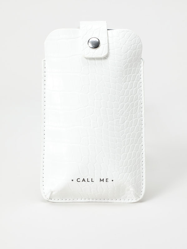 Faux leather mobile phone case