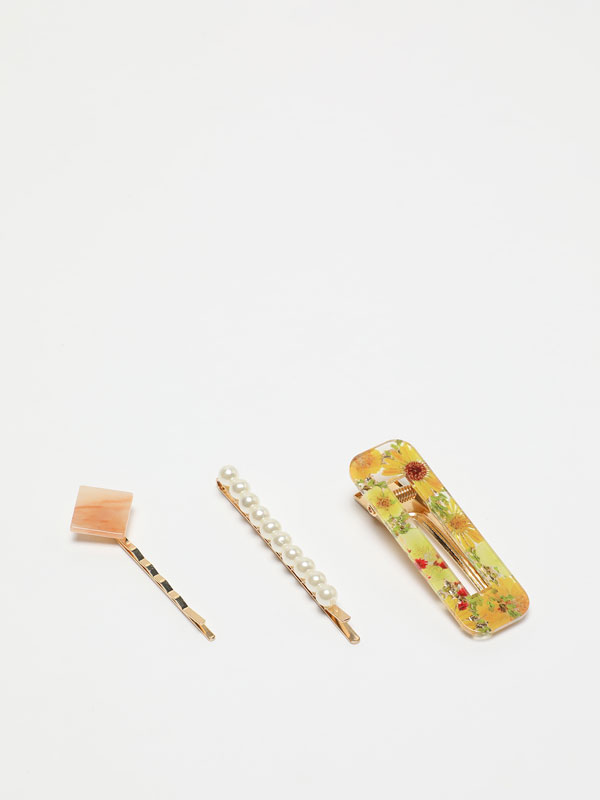 Pack of 3 assorted hairslides